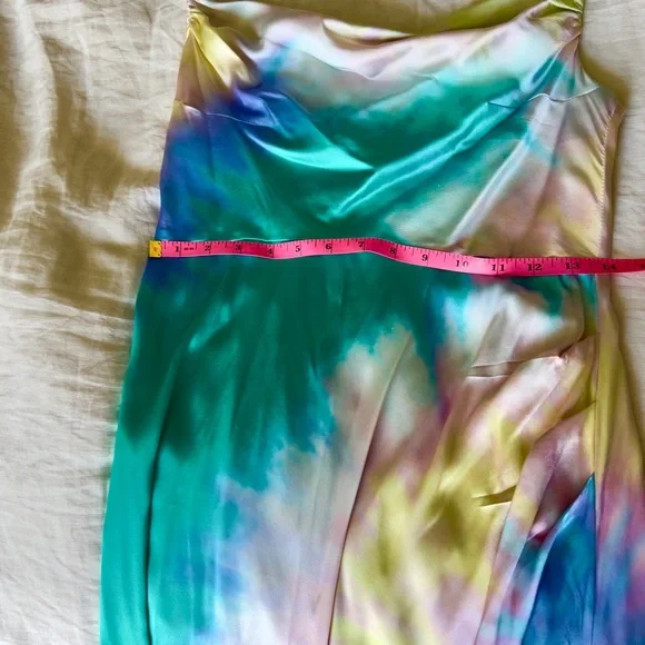 Silk Retrofete Multicolor Tie-Dye Maxi Slip Dress - Picture 6 of 14